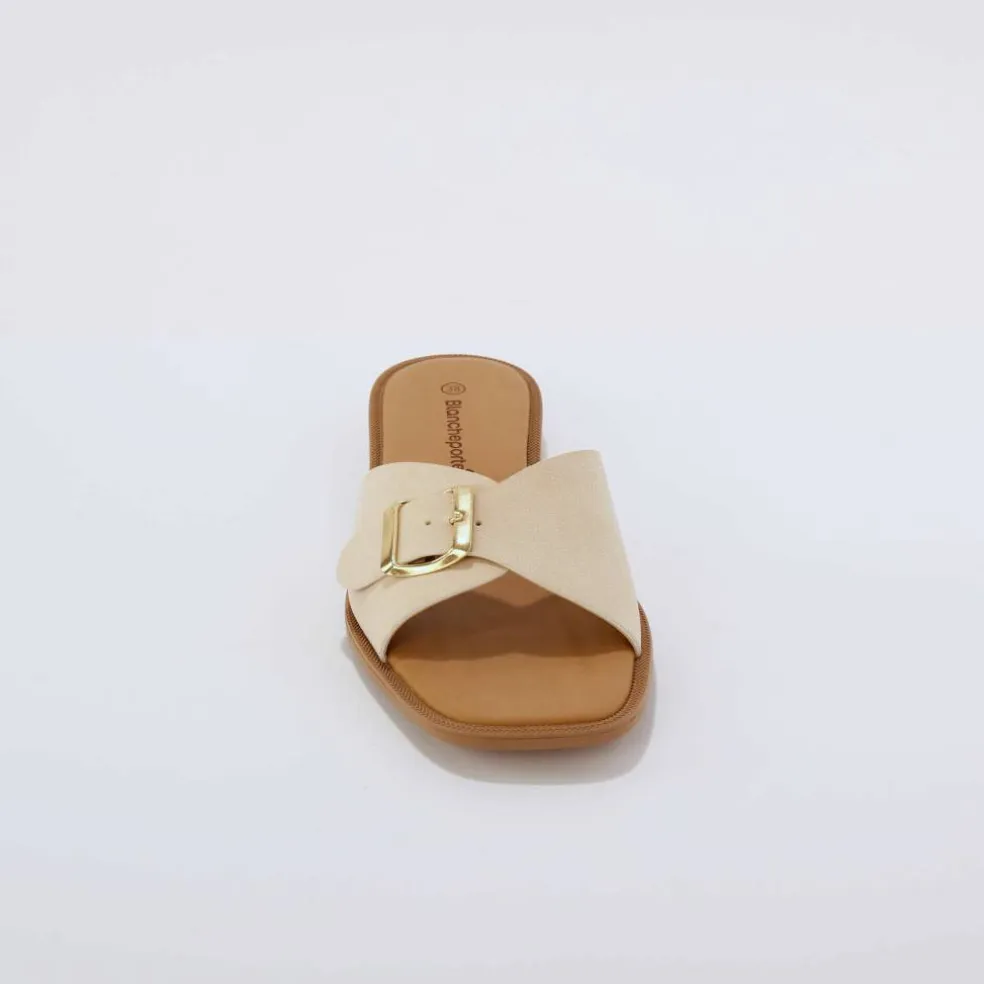 Mules à boucle côté