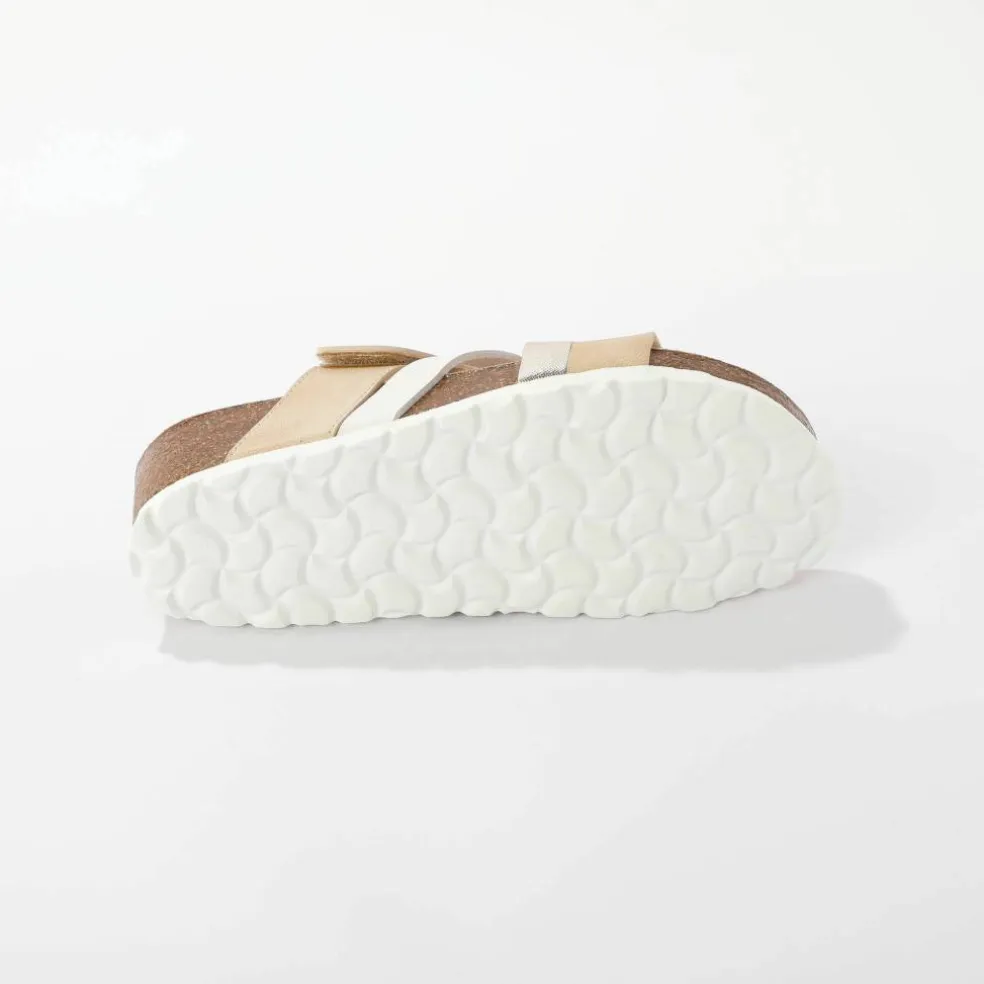 Mules brides scratchées
