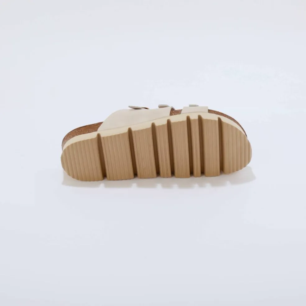 Mules cuir 3 boucles