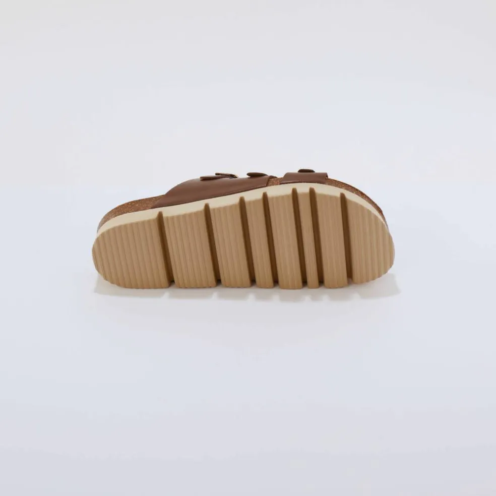 Mules cuir 3 boucles