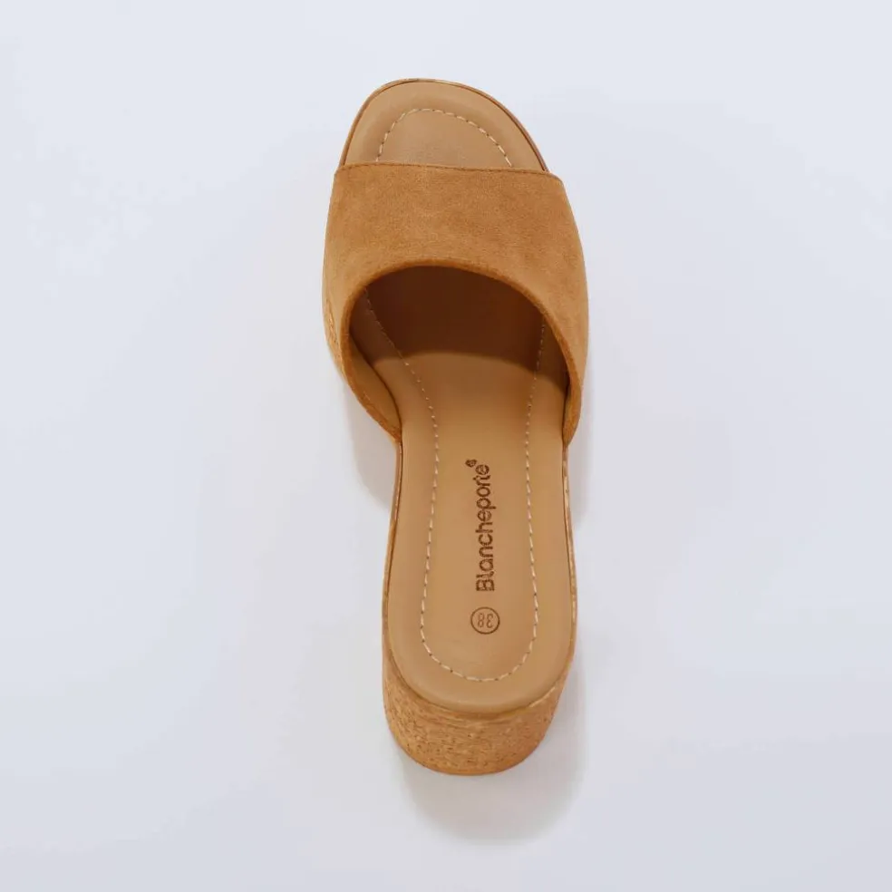 Mules cuir à talon