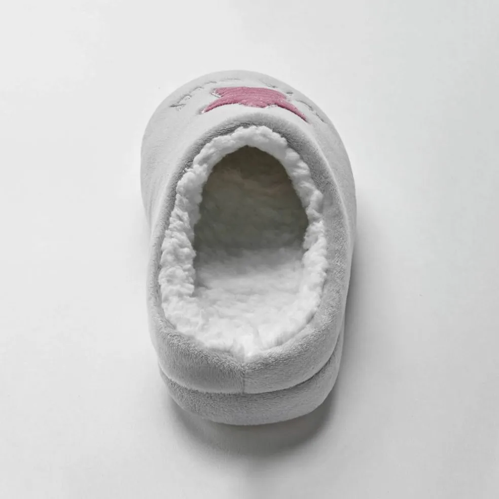 Mules en polaire brodées étoiles