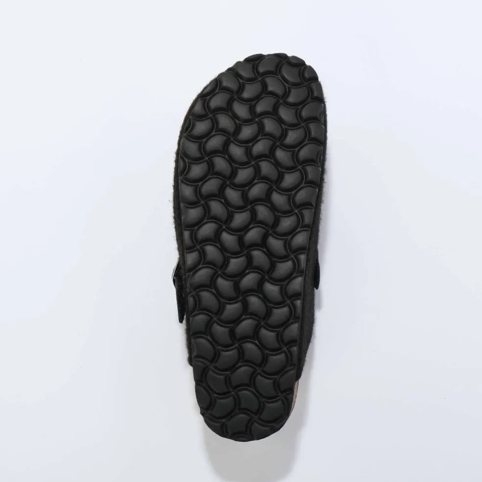 Mules sabot feutrine à boucle