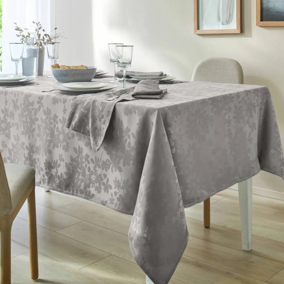 Nappe damassée feuillages Colombine®