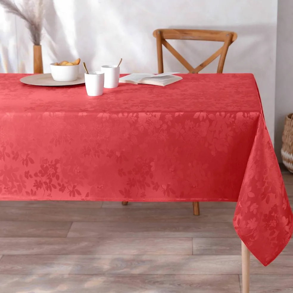 Nappe damassée feuillages Colombine®