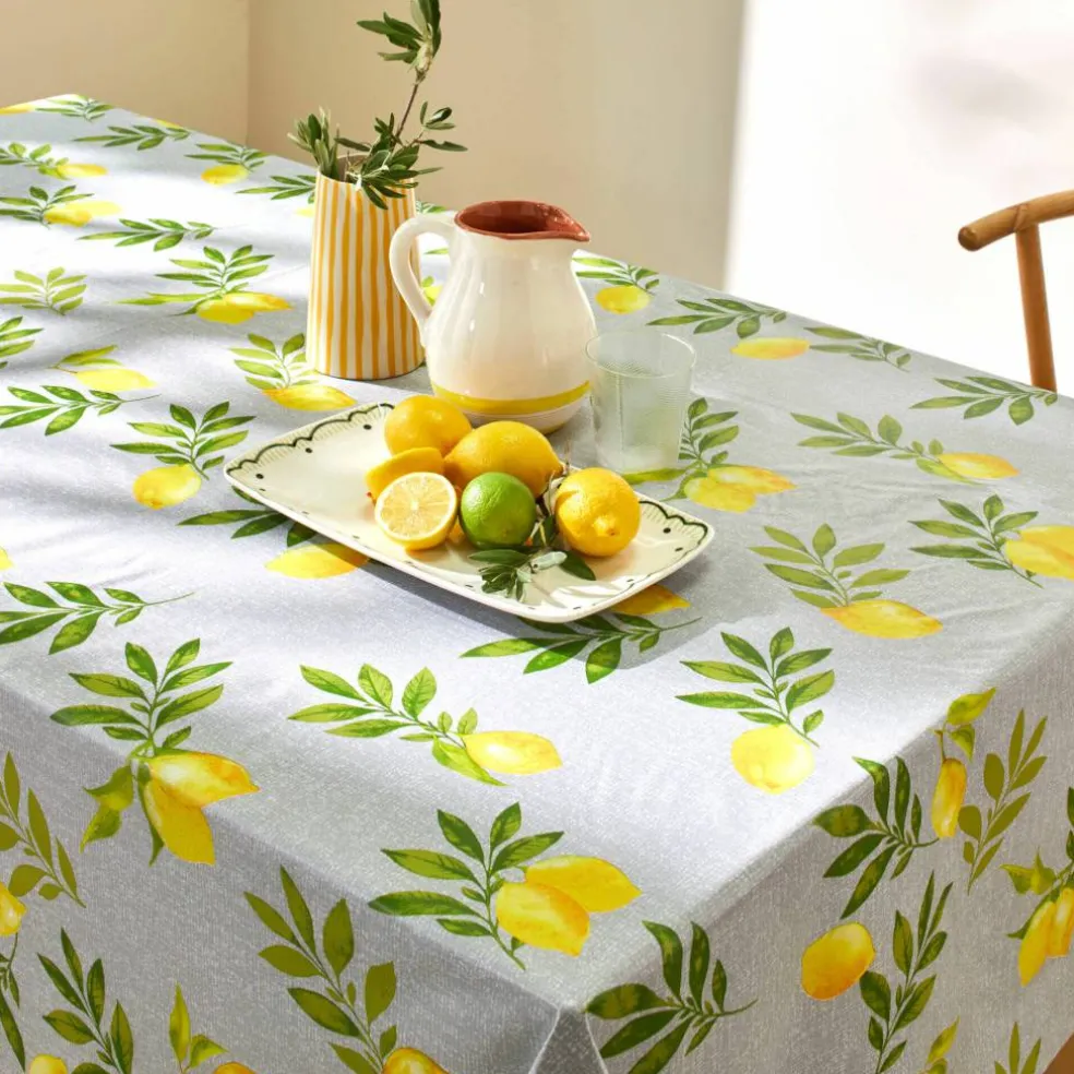 Nappe toile cirée imprimé citrons