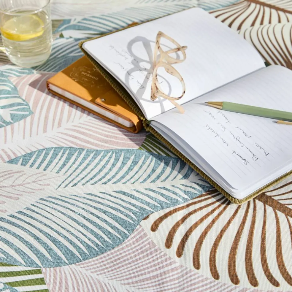 Nappe toile cirée imprimé grandes feuilles