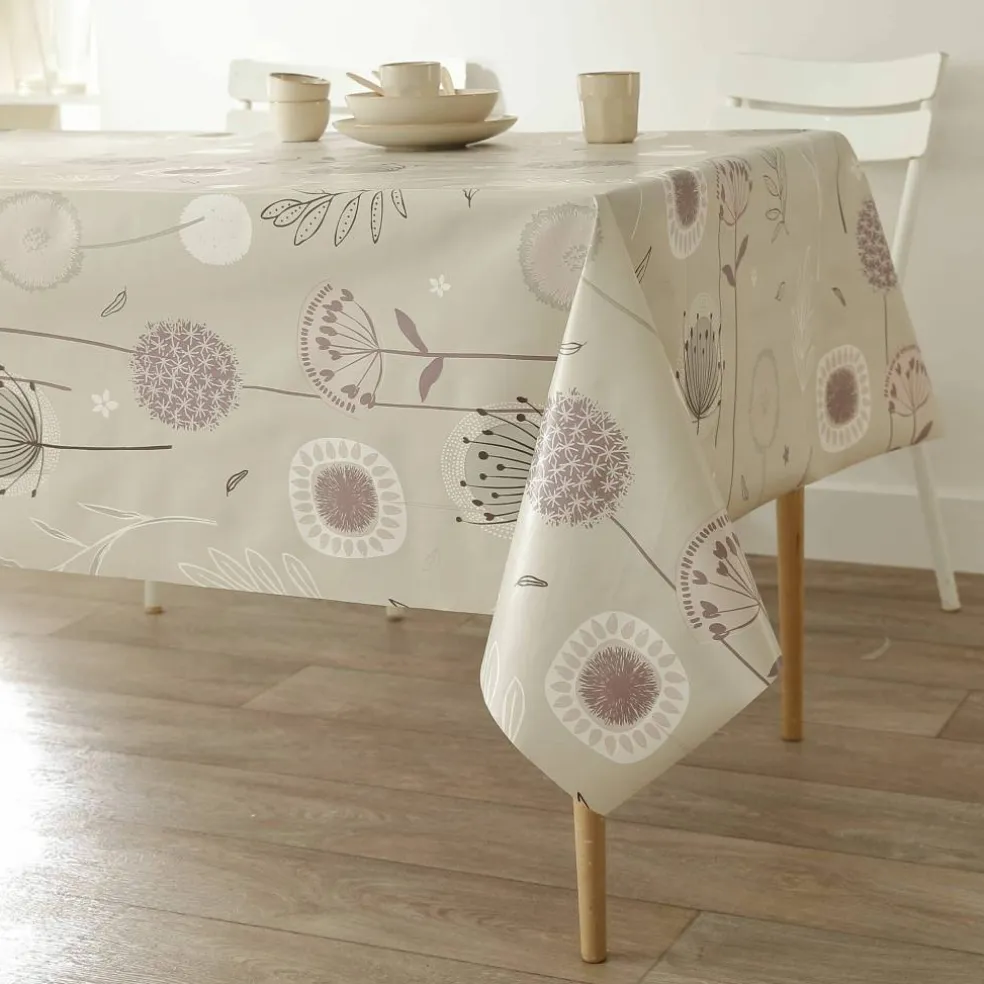 Nappe toile cirée imprimé pissenlits
