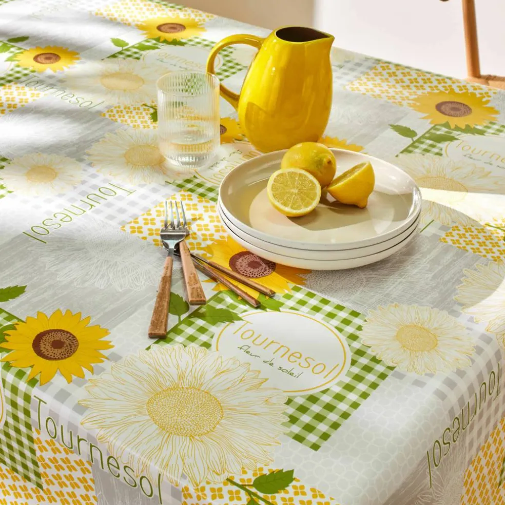 Nappe toile cirée imprimé tournesols
