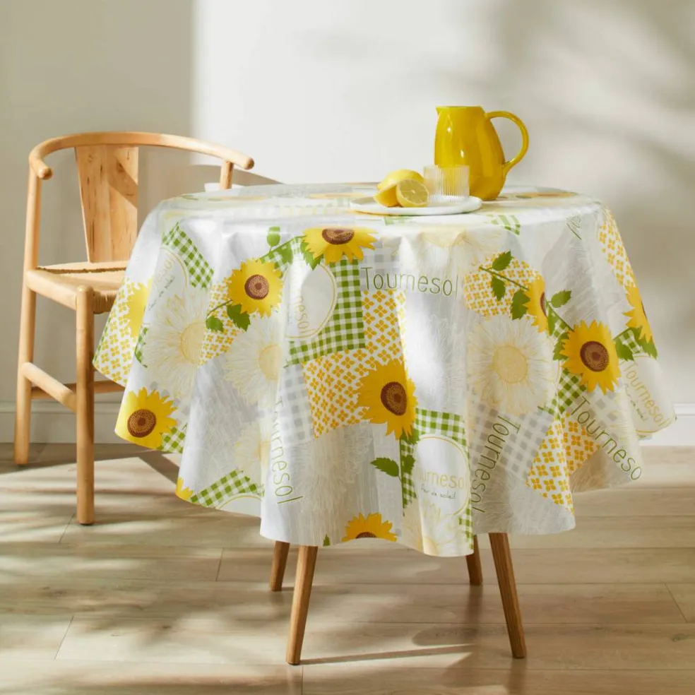 Nappe toile cirée imprimé tournesols