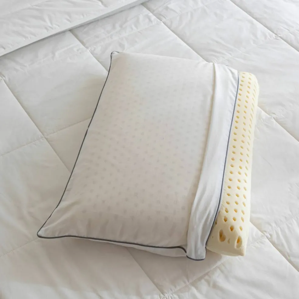 Oreiller latex ergonomique micro-perforé forme savon