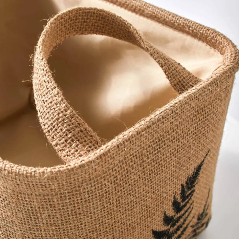 Panier en jute imprimé fougères - lot de 2