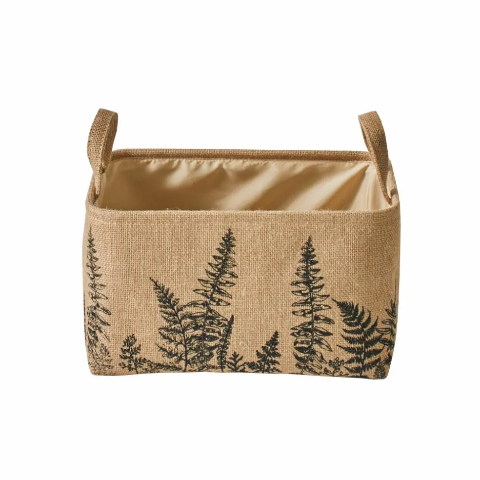 Panier en jute imprimé fougères - lot de 2
