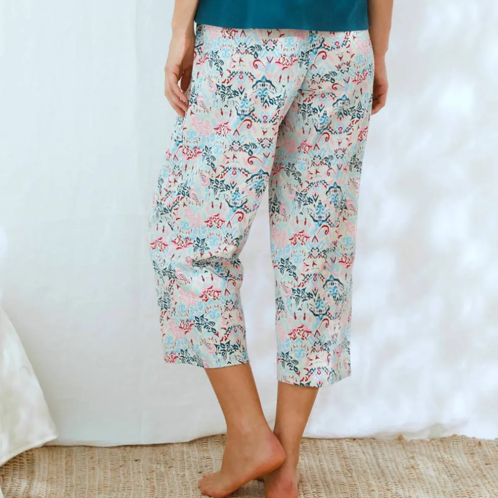 Pantacourt de pyjama imprimé Ikat
