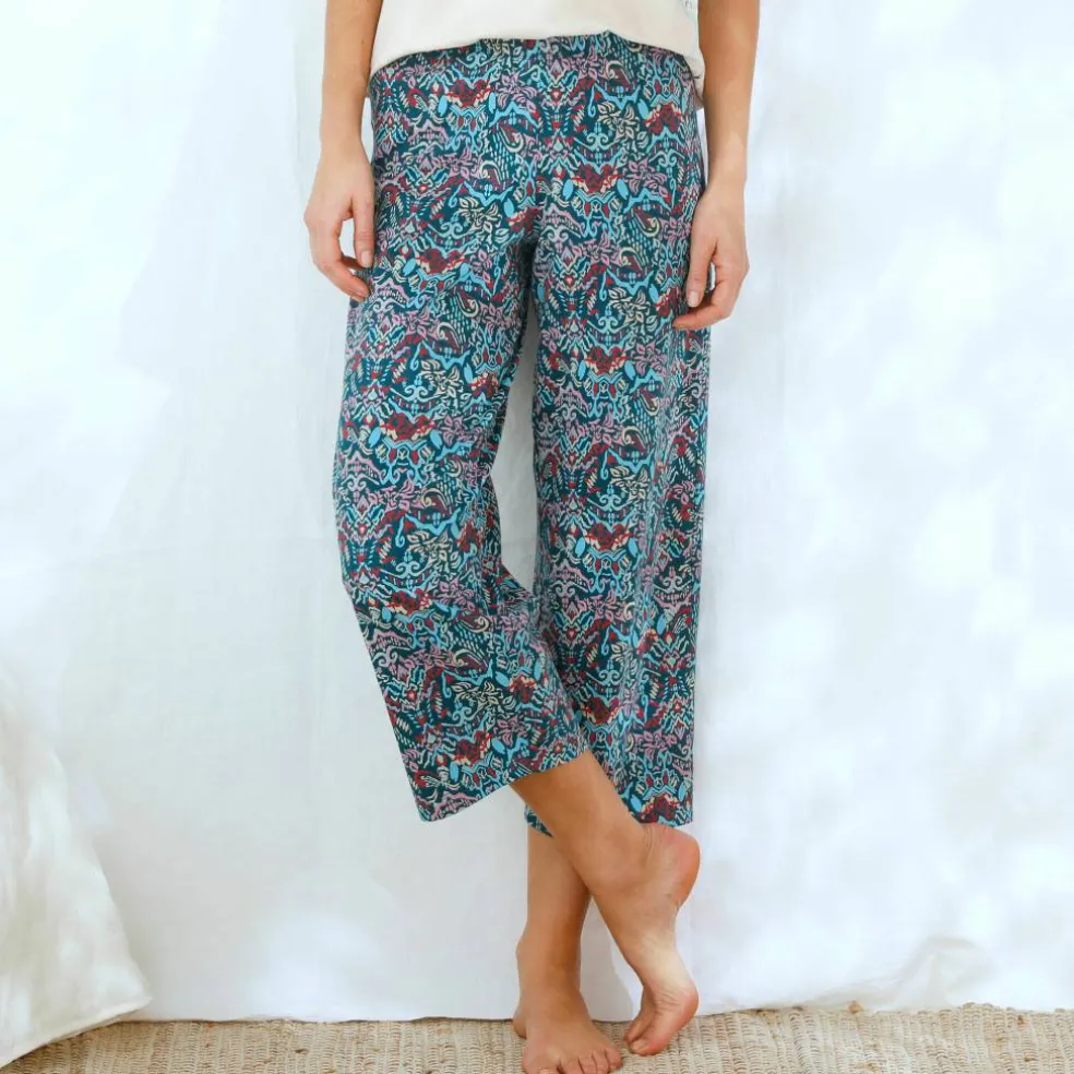 Pantacourt de pyjama imprimé Ikat