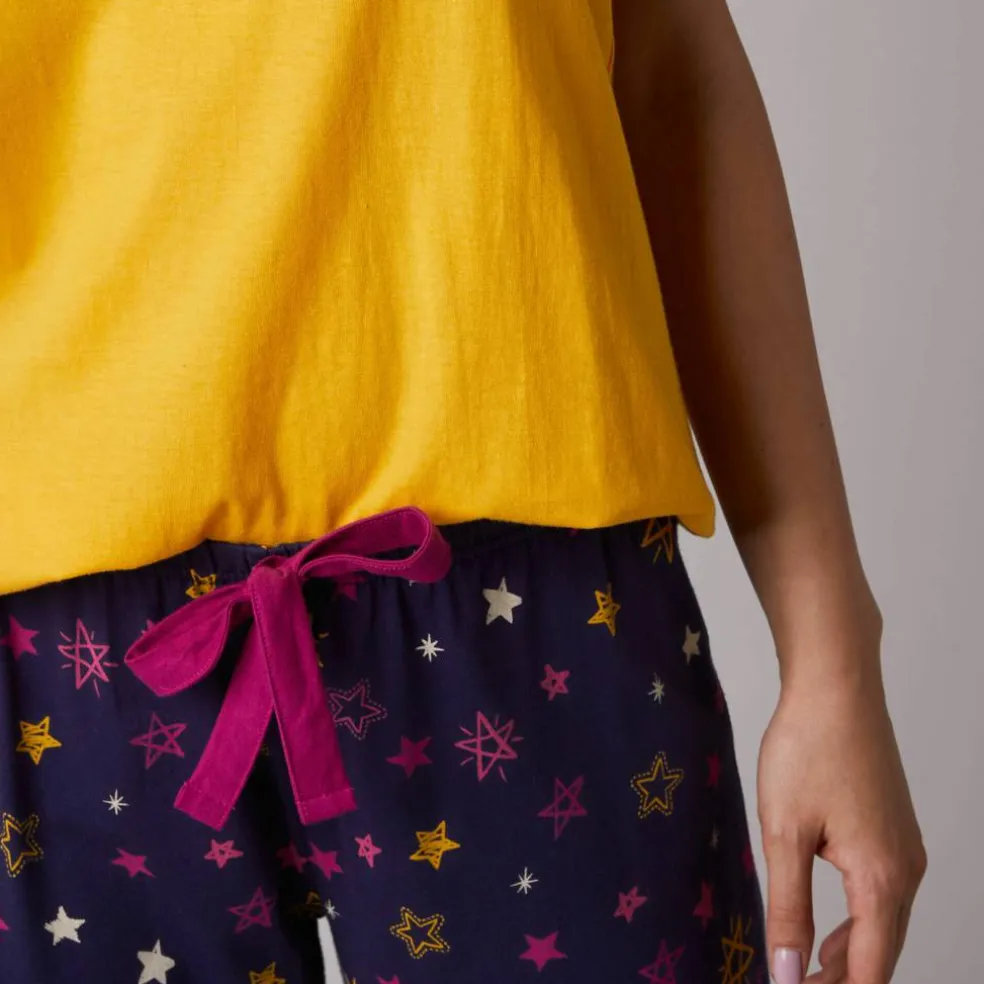 Pantacourt de pyjama imprimé étoiles Estrella - coton