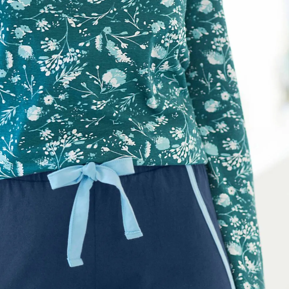 Pantacourt de pyjama – uni marine