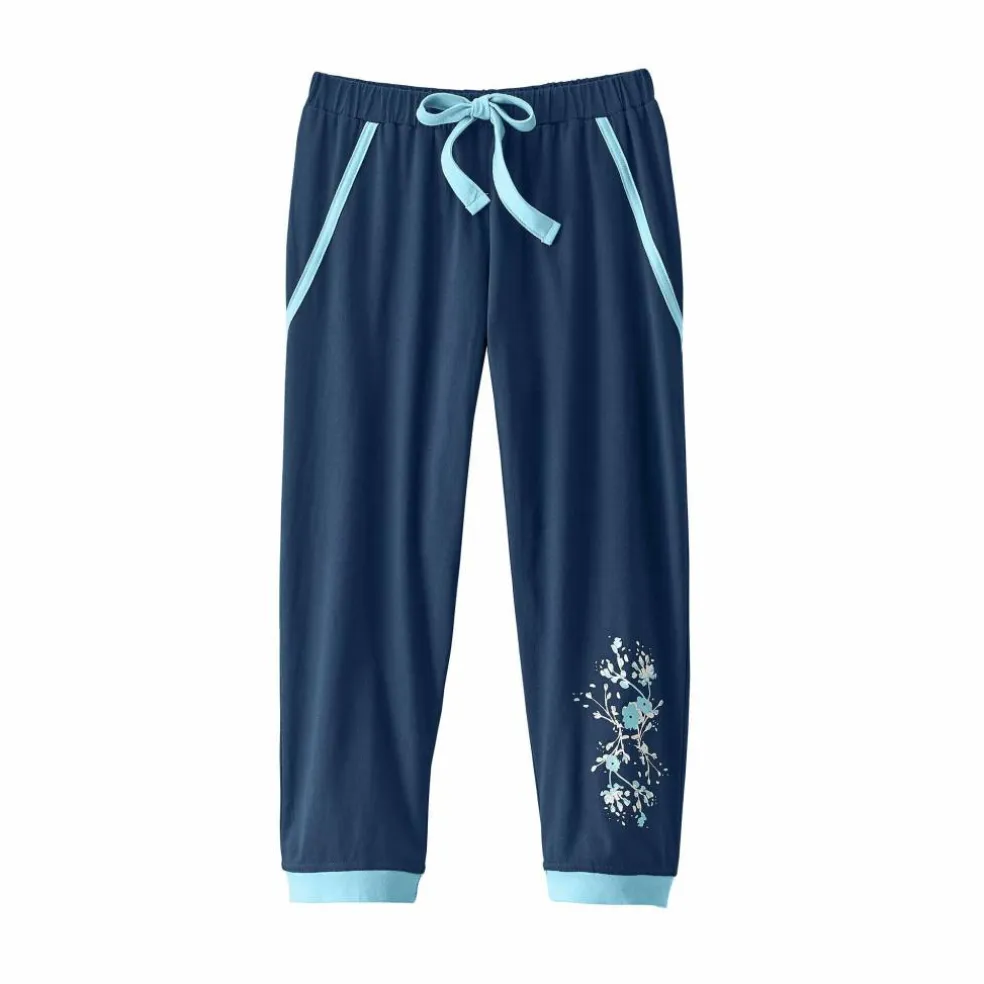 Pantacourt de pyjama – uni marine