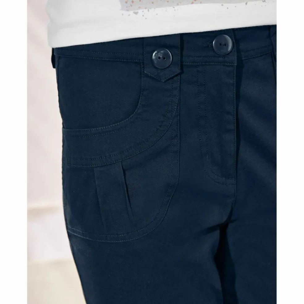 Pantacourt droit stretch