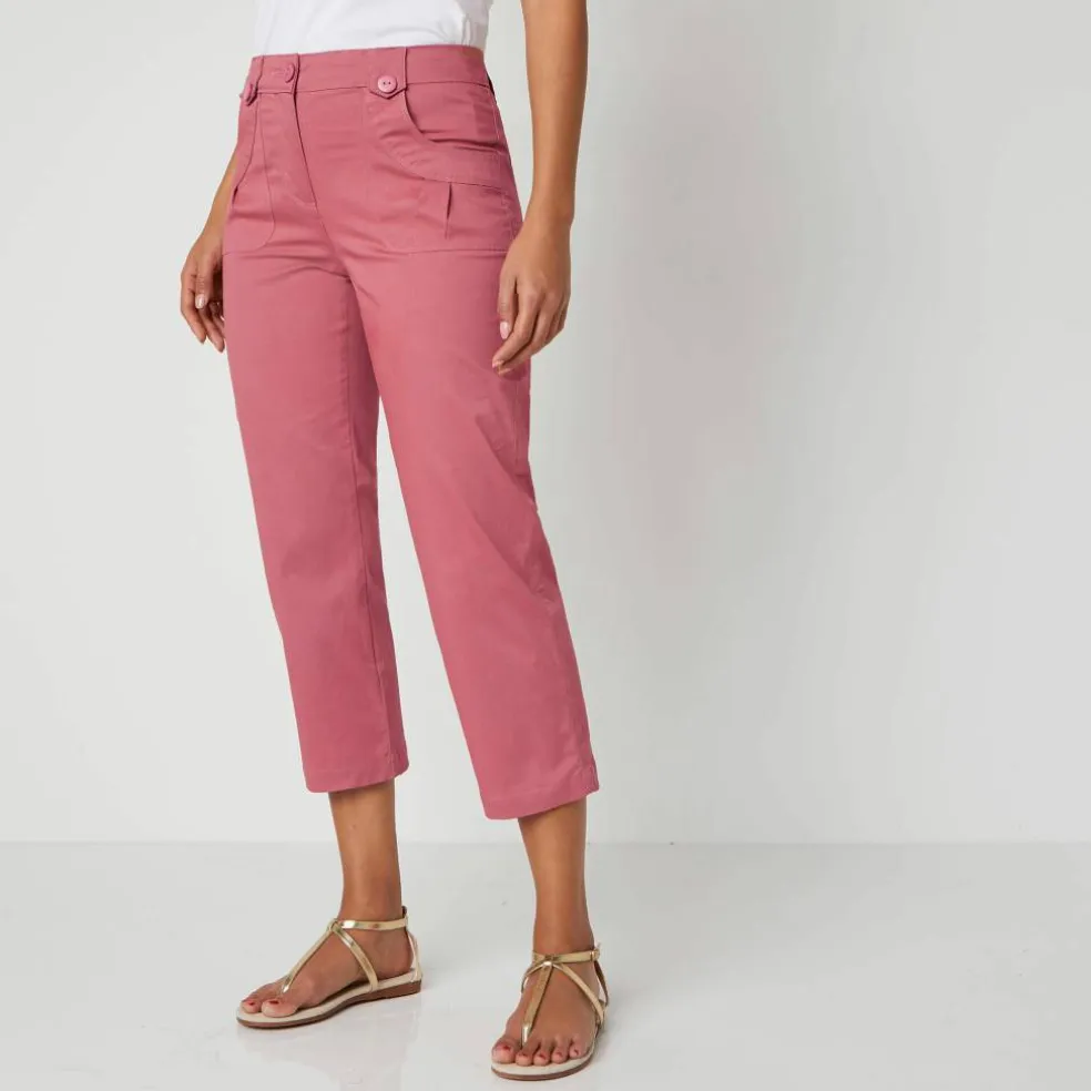 Pantacourt droit stretch