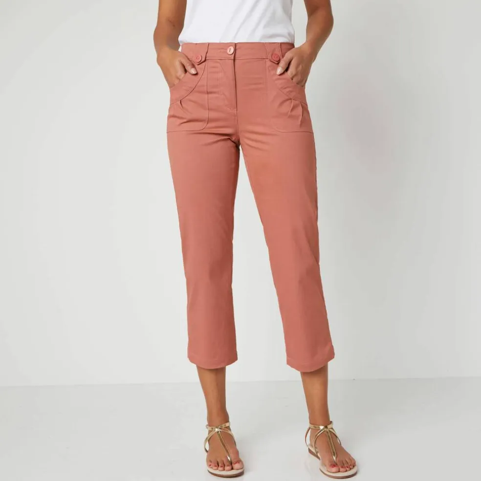 Pantacourt droit stretch