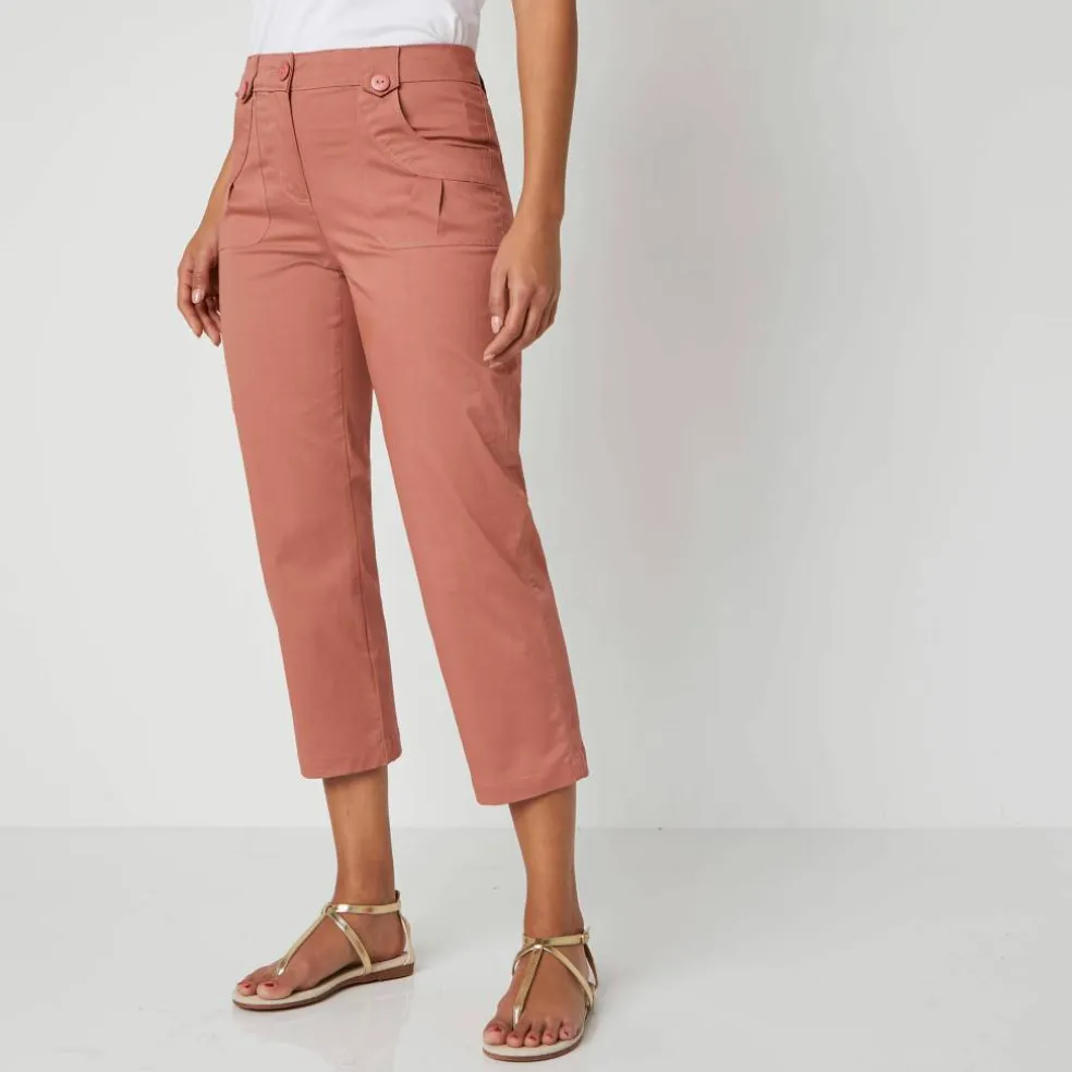 Pantacourt droit stretch