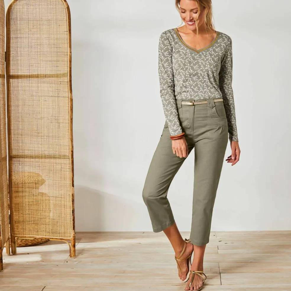 Pantacourt droit stretch