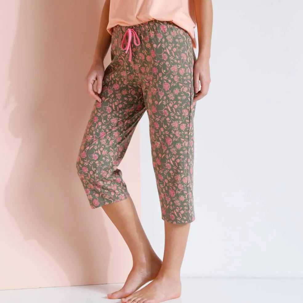 Pantacourt pyjama imprimé fleuri "Bohème"