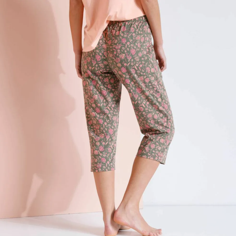 Pantacourt pyjama imprimé fleuri "Bohème"