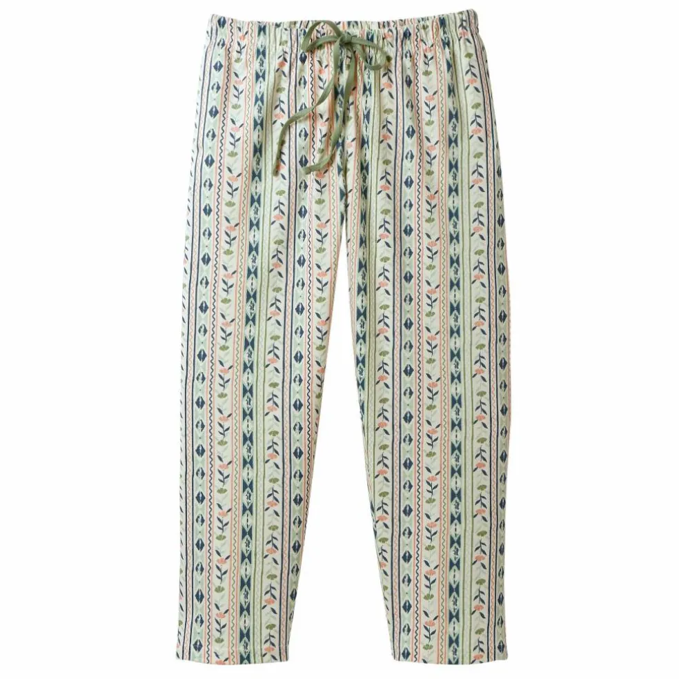 Pantacourt pyjama imprimé minimaliste fleuri
