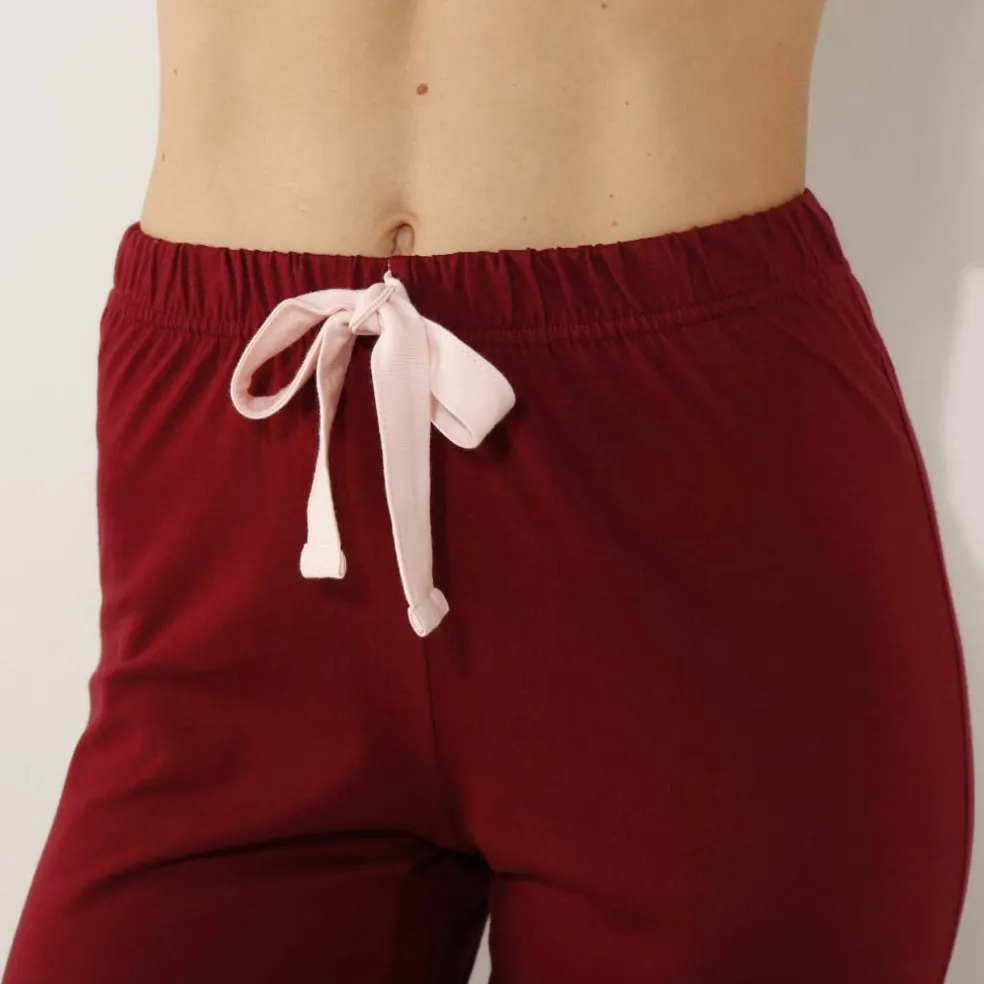 Pantalon base fleurie, jersey coton