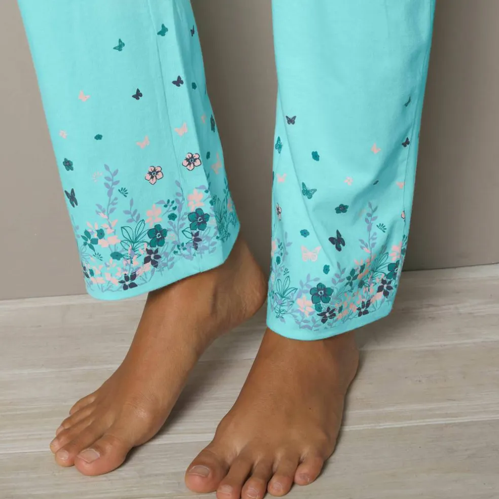 Pantalon base imprimée bucolique - coton jersey