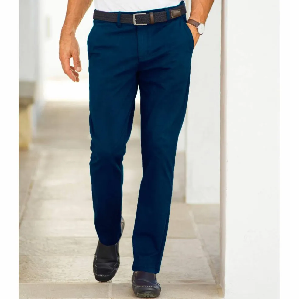 Pantalon chino ceinture arrondie sous le ventre