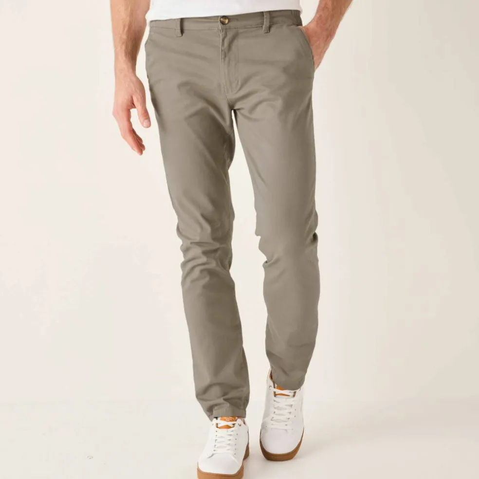 Pantalon chino élastiqué côtés