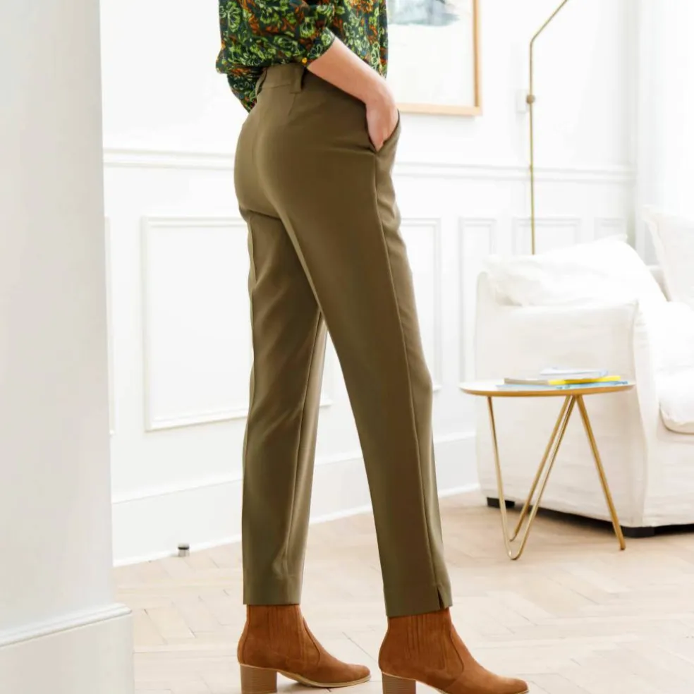 Pantalon cigarette, fluide