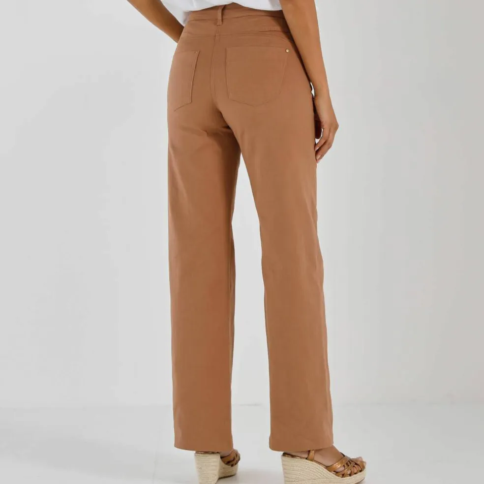 Pantalon couleur coupe large 5 poches