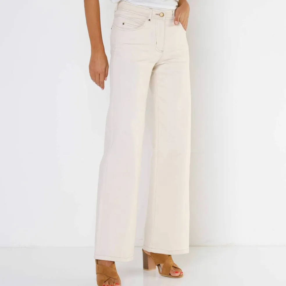 Pantalon couleur coupe large 5 poches