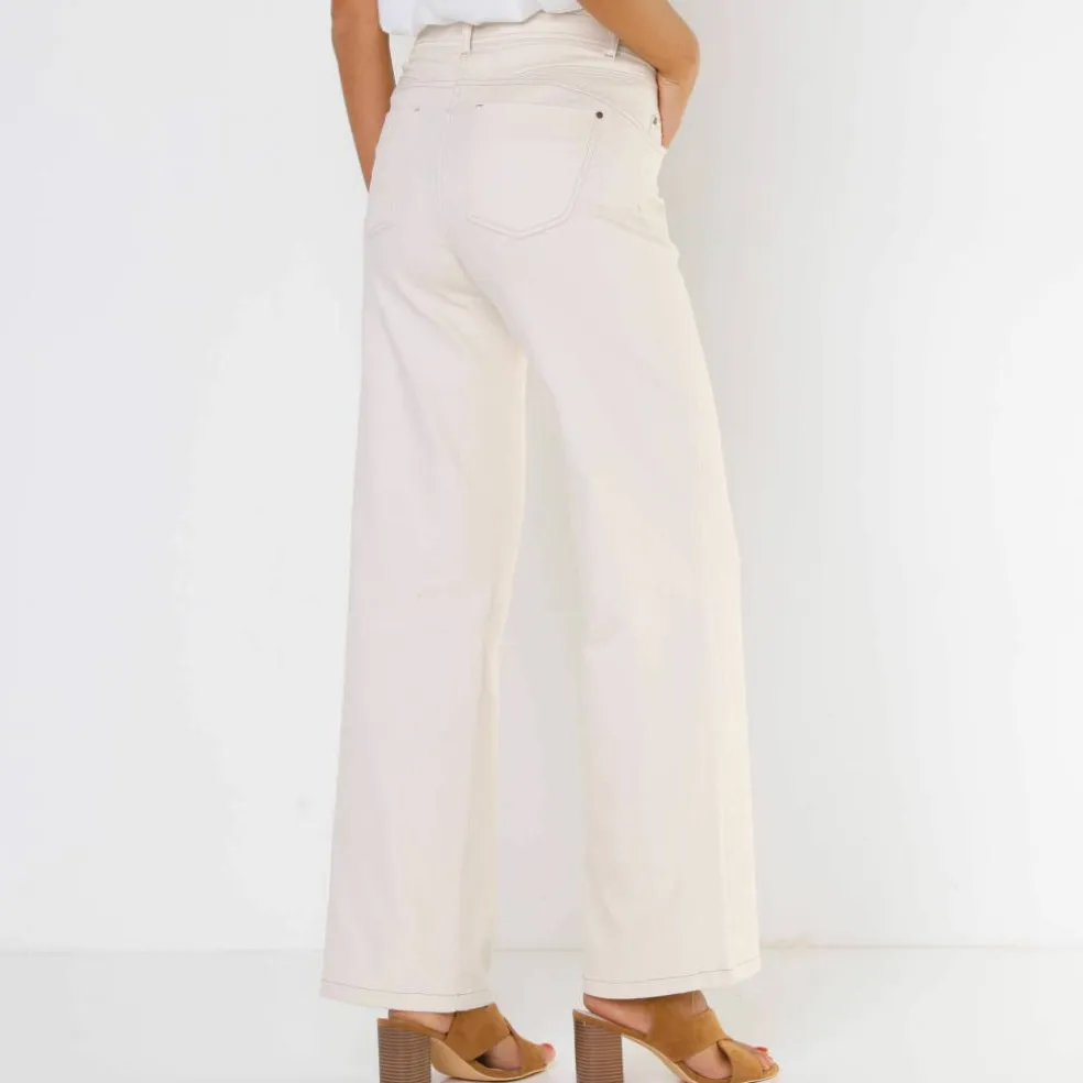 Pantalon couleur coupe large 5 poches