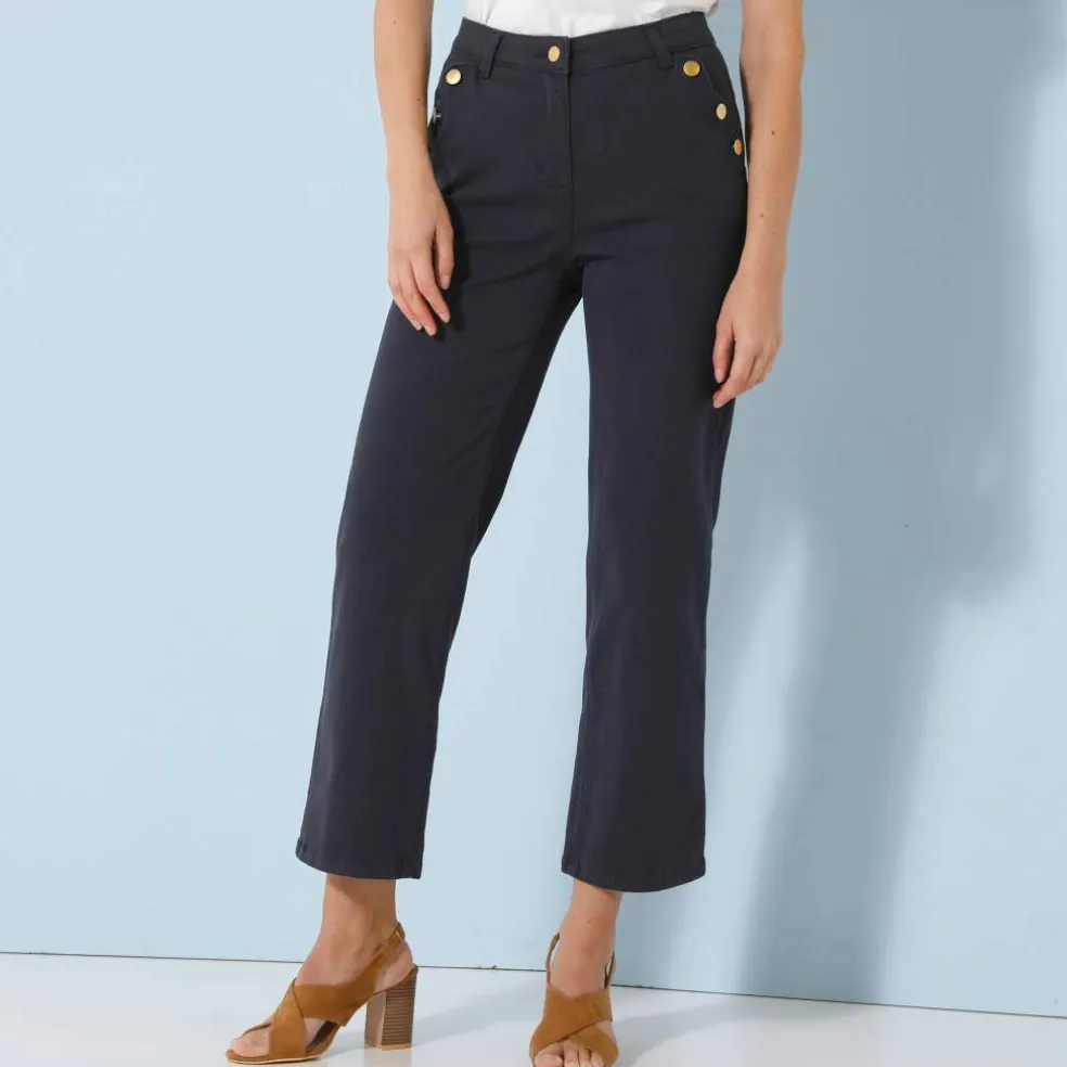 Pantalon coupe droite 7/8ème