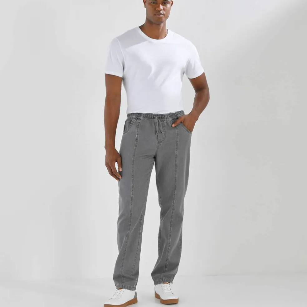 Pantalon denim léger élastiqué