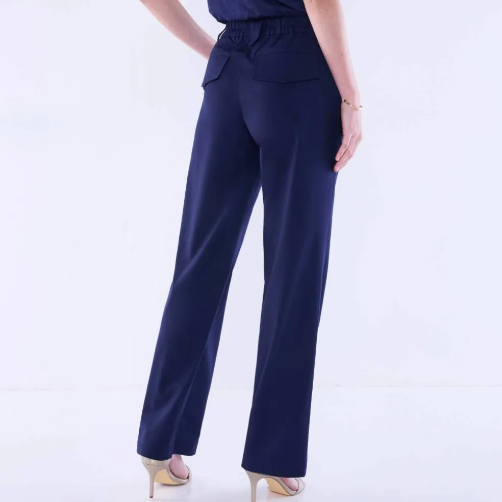 Pantalon droit large, uni