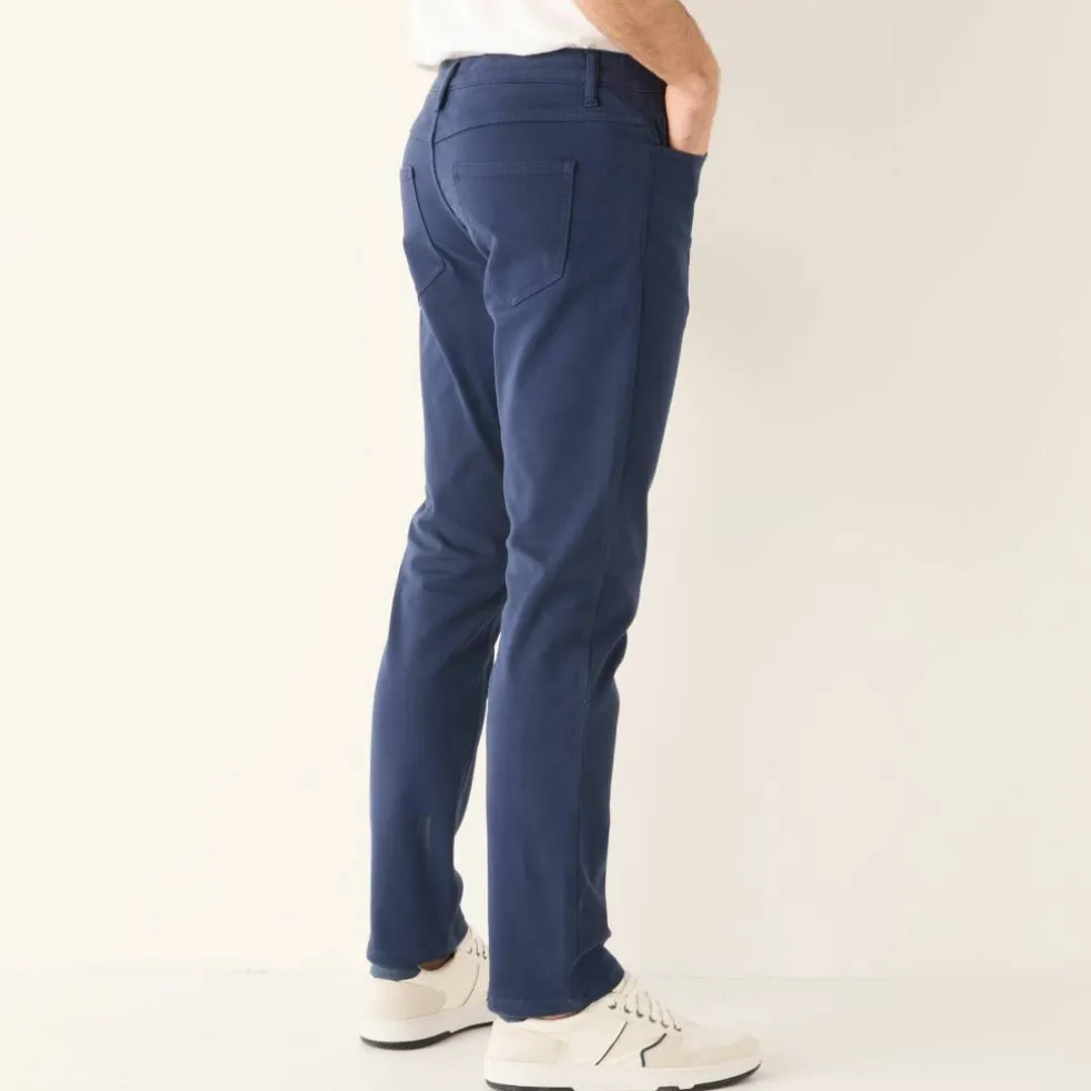 Pantalon droit 5 poches ceinture élastiquée invisible - L32