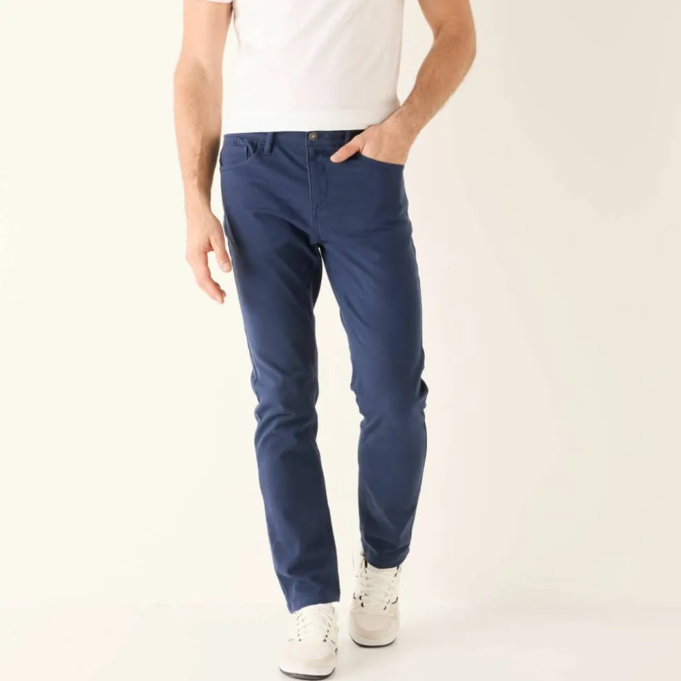 Pantalon droit 5 poches ceinture élastiquée invisible - L30