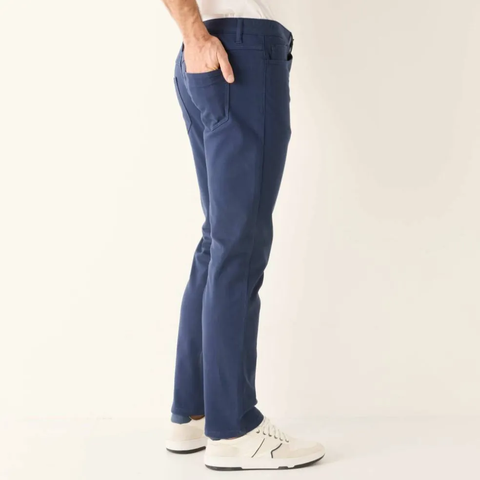 Pantalon droit 5 poches ceinture élastiquée invisible - L30