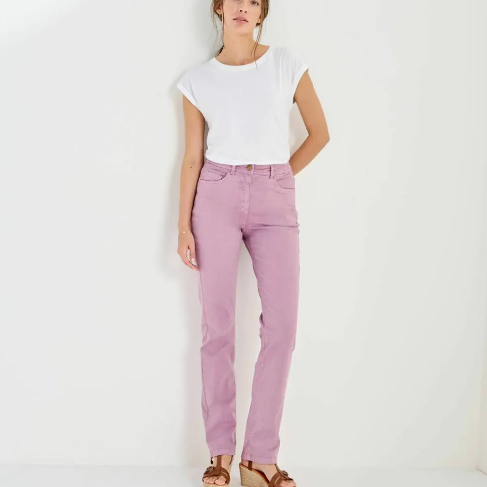 Pantalon droit sculptant, renfort gainant