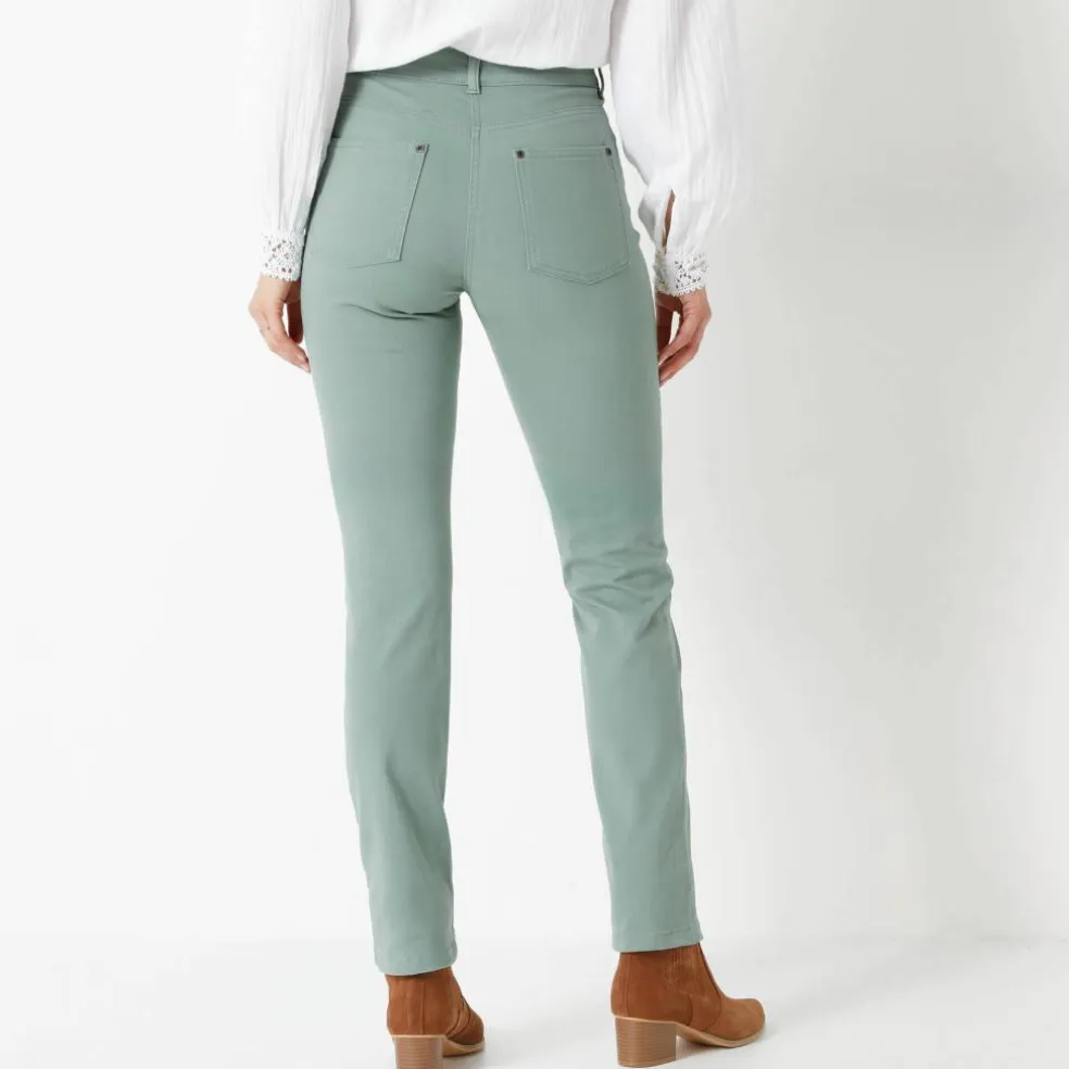 Pantalon droit stretch uni