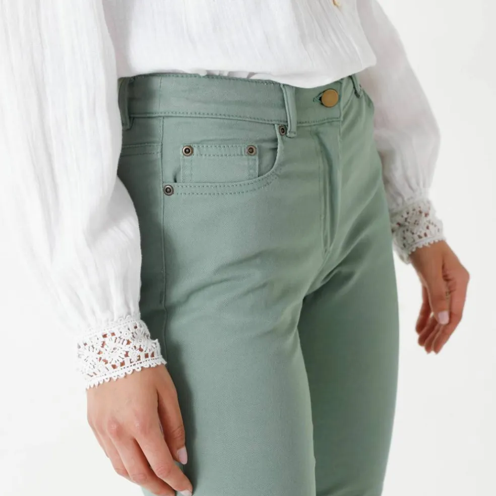 Pantalon droit stretch uni