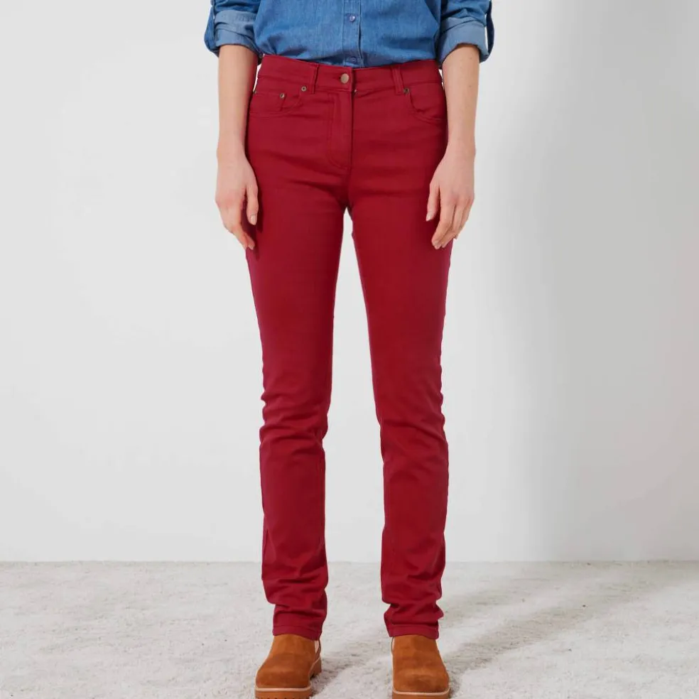 Pantalon droit stretch uni