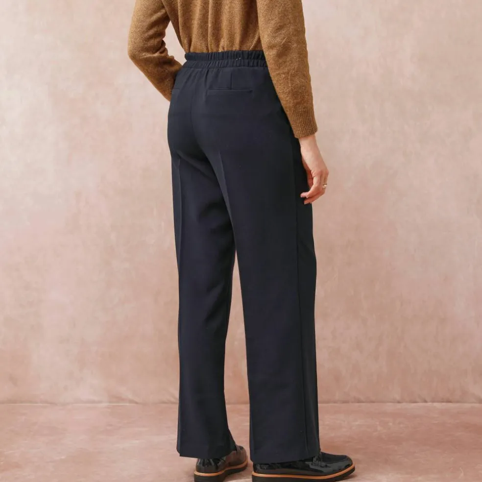 Pantalon fluide effet pont