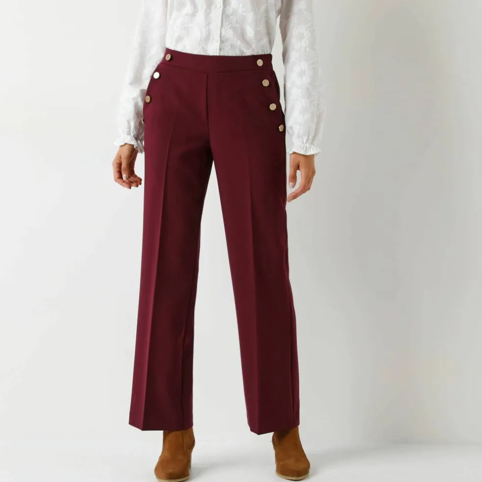 Pantalon fluide effet pont